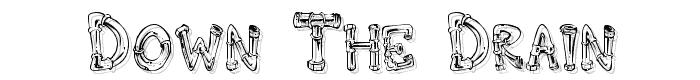 Down the Drain font